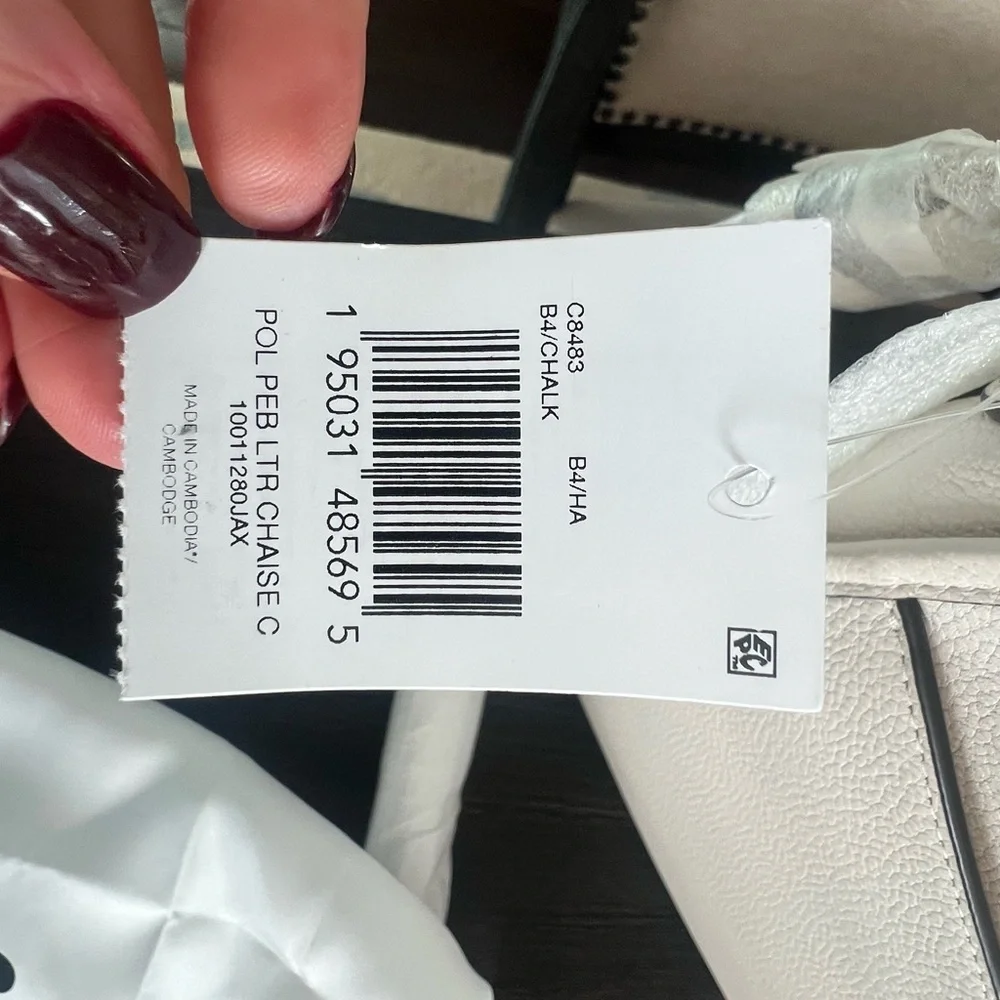 NWT Coach Polished Pebble Leather Chaise Crossbody